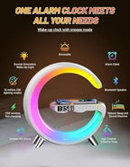 G Shape Lamp with Bluetooth Speaker and Wireless Charger