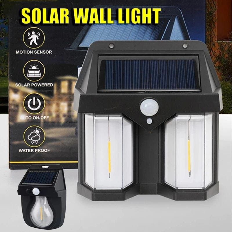 Double Head Antique Solar Sensor Wall Lamp