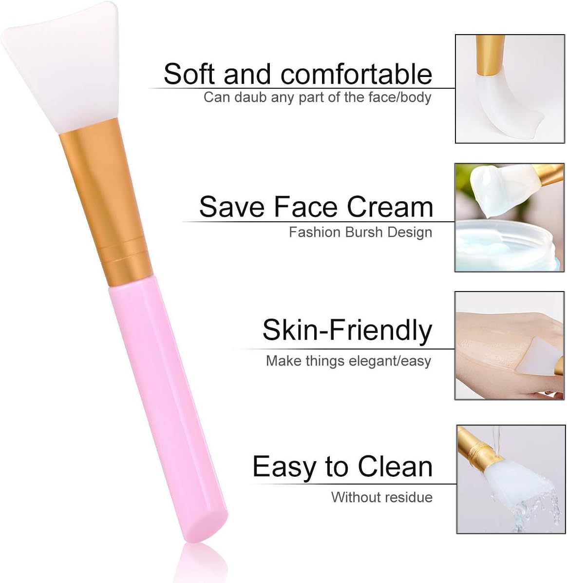 3PCS Silicone Face Mask Brush Facial Mask Mud Mixing