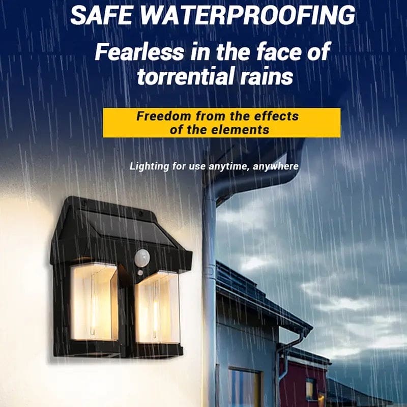 Double Head Antique Solar Sensor Wall Lamp