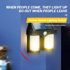 Double Head Antique Solar Sensor Wall Lamp