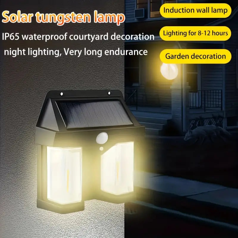 Double Head Antique Solar Sensor Wall Lamp
