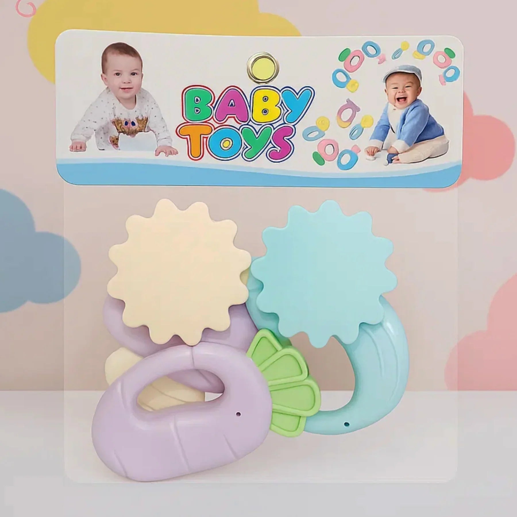 4 Pieces - Baby - Rattle Set